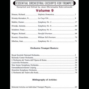 <b>Title: Essential Orchestral Excerpts - Vol 9  </b><br>Composer: Dobrzelewski, J. C.