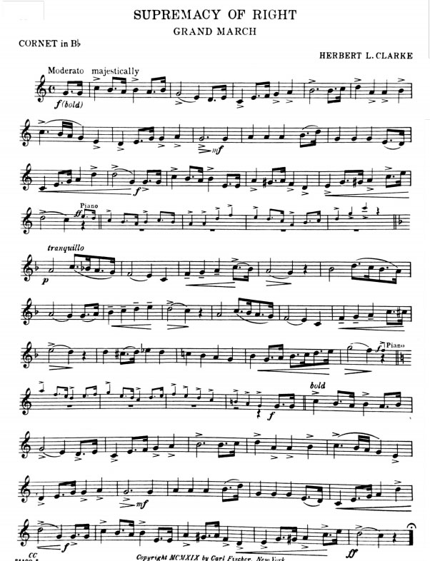<b>Supremacy of Right</b></br>Herbert L. Clarke